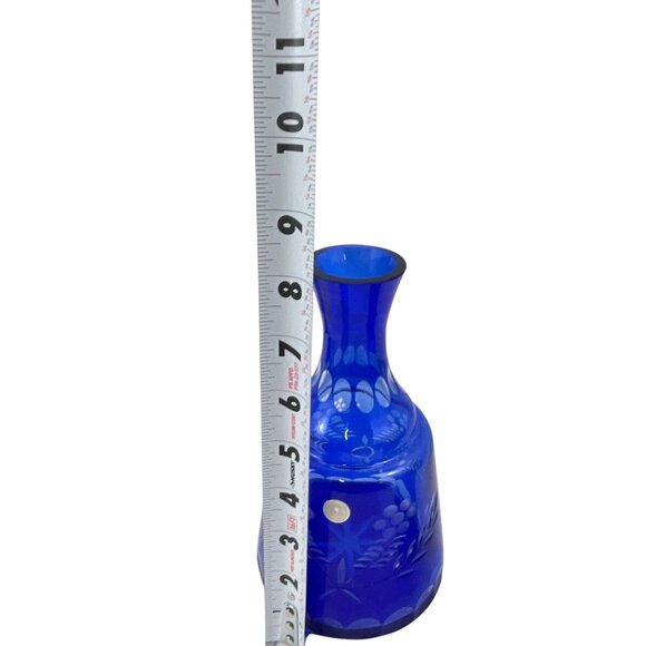 Bohemian Cobalt Blue Bedside Carafe Cut Crystal Carafe & Glass Set By Nachtmann - Picture 5 of 11